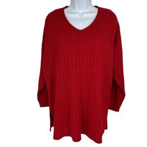 Designs Lane Bryant Long Sleeve V-Neck Tunic Sweater Size 14/16